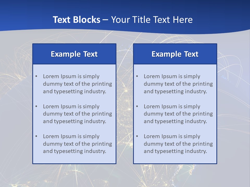 A Map Of The United States With A Blue Background PowerPoint Template