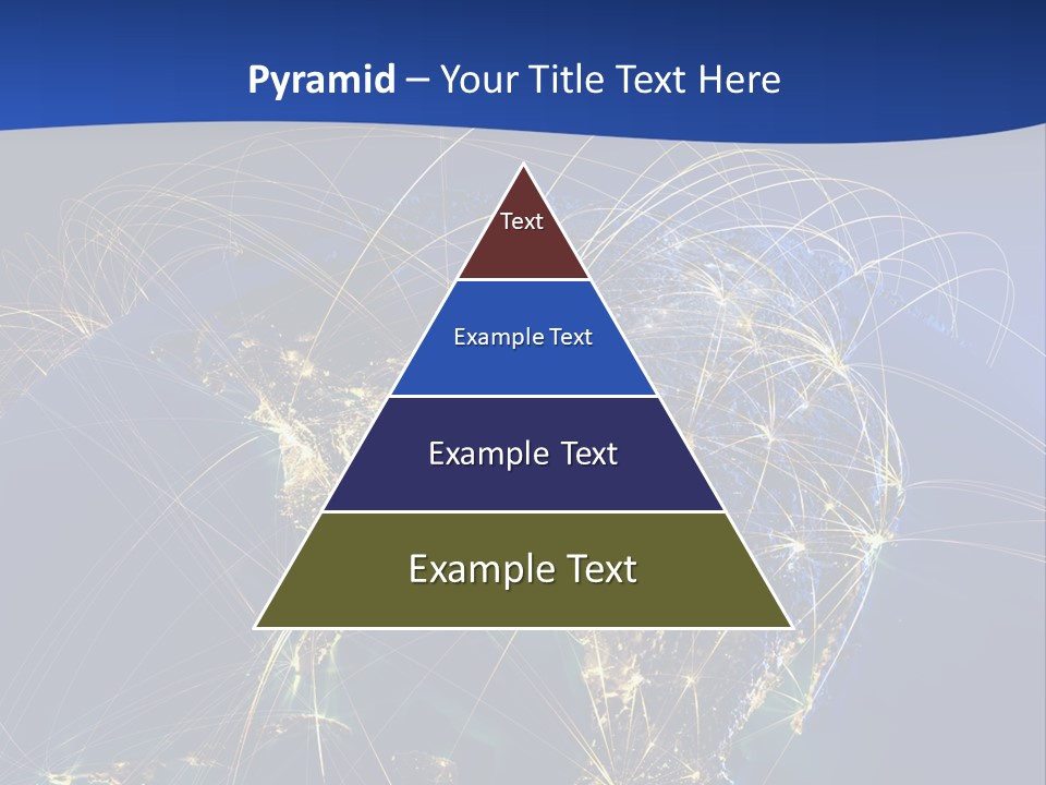 A Map Of The United States With A Blue Background PowerPoint Template