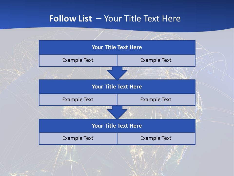 A Map Of The United States With A Blue Background PowerPoint Template