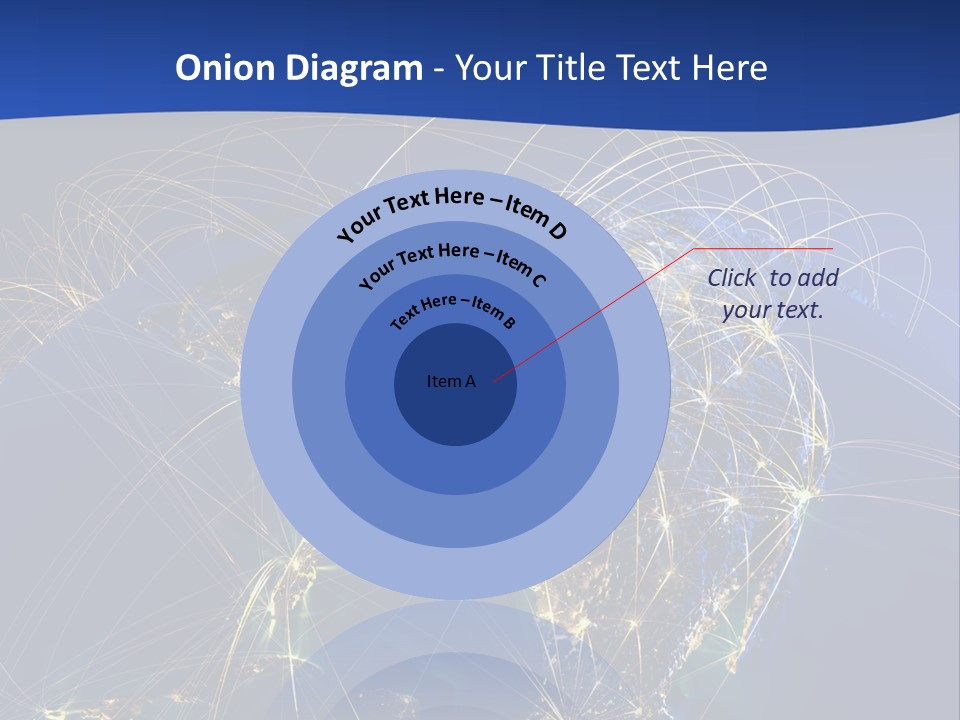 A Map Of The United States With A Blue Background PowerPoint Template