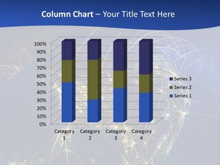 A Map Of The United States With A Blue Background PowerPoint Template