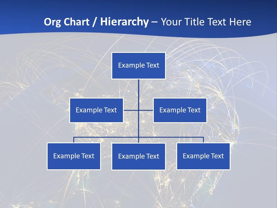 A Map Of The United States With A Blue Background PowerPoint Template