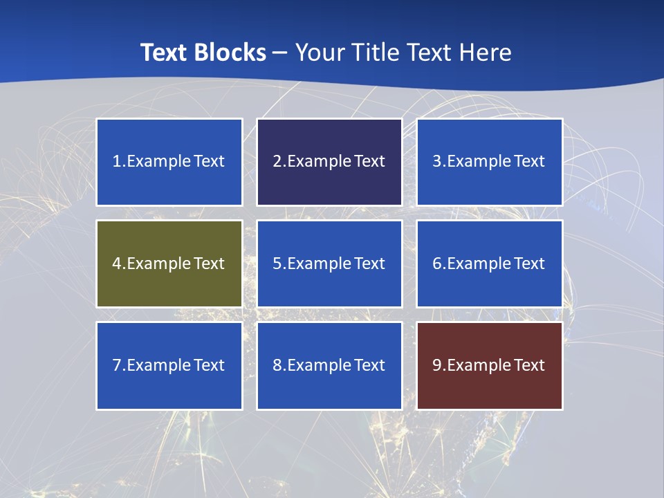 A Map Of The United States With A Blue Background PowerPoint Template