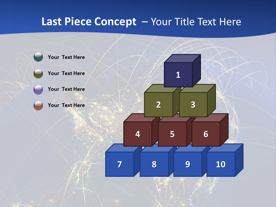 A Map Of The United States With A Blue Background PowerPoint Template