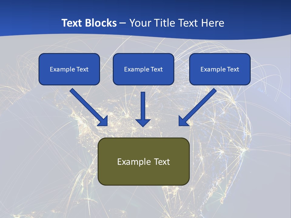A Map Of The United States With A Blue Background PowerPoint Template