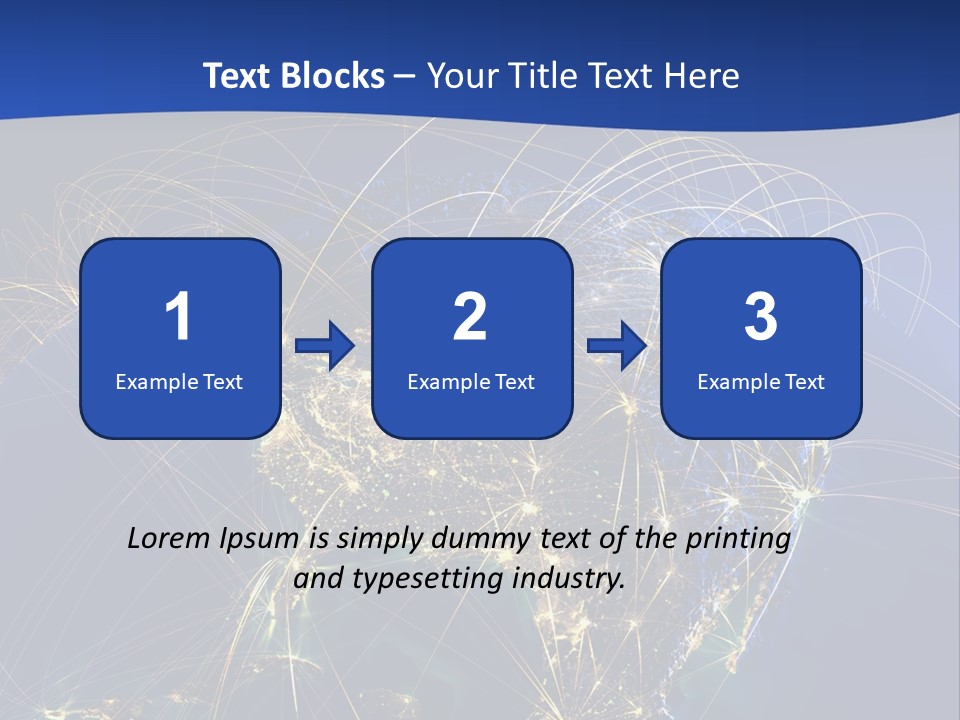 A Map Of The United States With A Blue Background PowerPoint Template