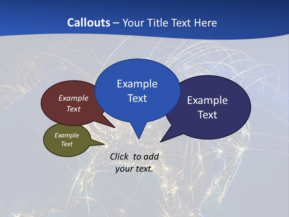 A Map Of The United States With A Blue Background PowerPoint Template
