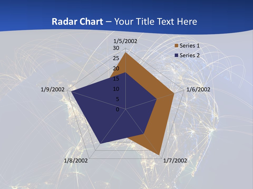 A Map Of The United States With A Blue Background PowerPoint Template