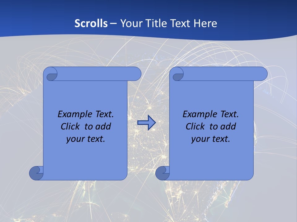 A Map Of The United States With A Blue Background PowerPoint Template