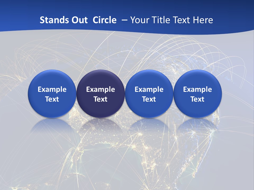 A Map Of The United States With A Blue Background PowerPoint Template