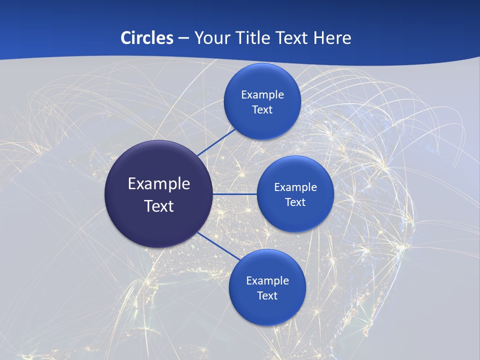 A Map Of The United States With A Blue Background PowerPoint Template