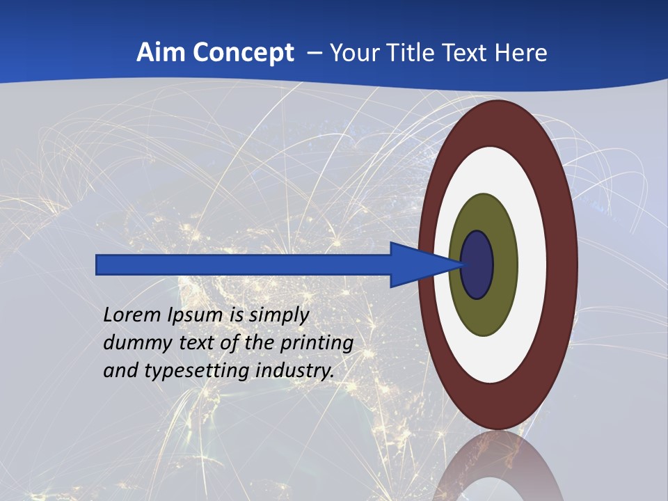A Map Of The United States With A Blue Background PowerPoint Template