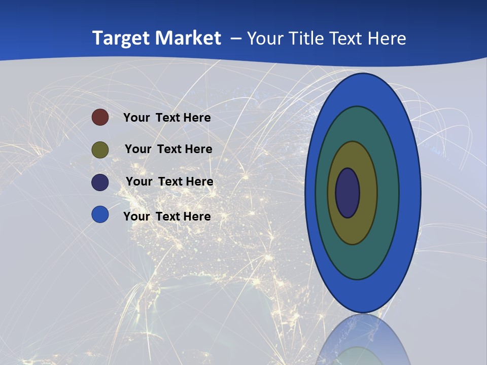 A Map Of The United States With A Blue Background PowerPoint Template