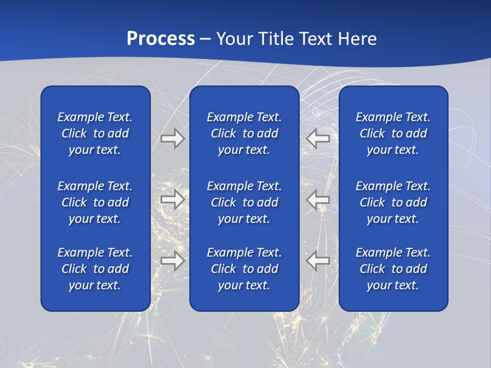 A Map Of The United States With A Blue Background PowerPoint Template