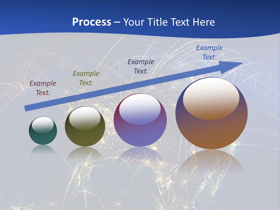 A Map Of The United States With A Blue Background PowerPoint Template