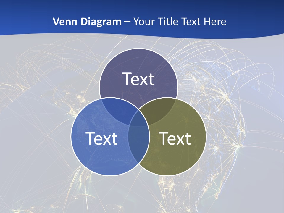 A Map Of The United States With A Blue Background PowerPoint Template
