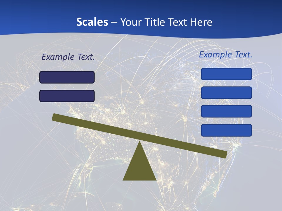 A Map Of The United States With A Blue Background PowerPoint Template