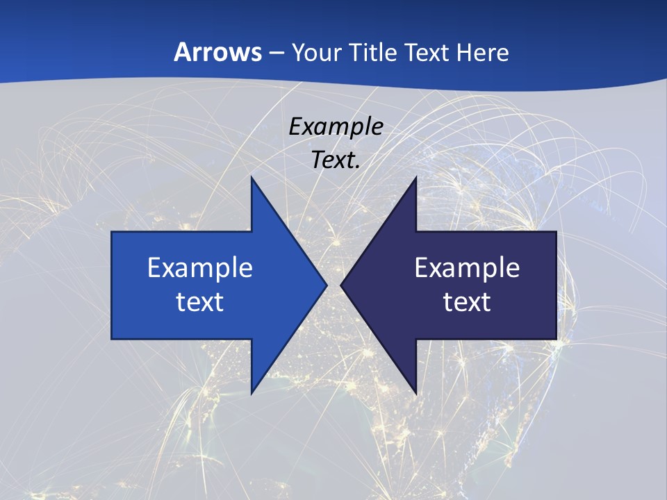 A Map Of The United States With A Blue Background PowerPoint Template