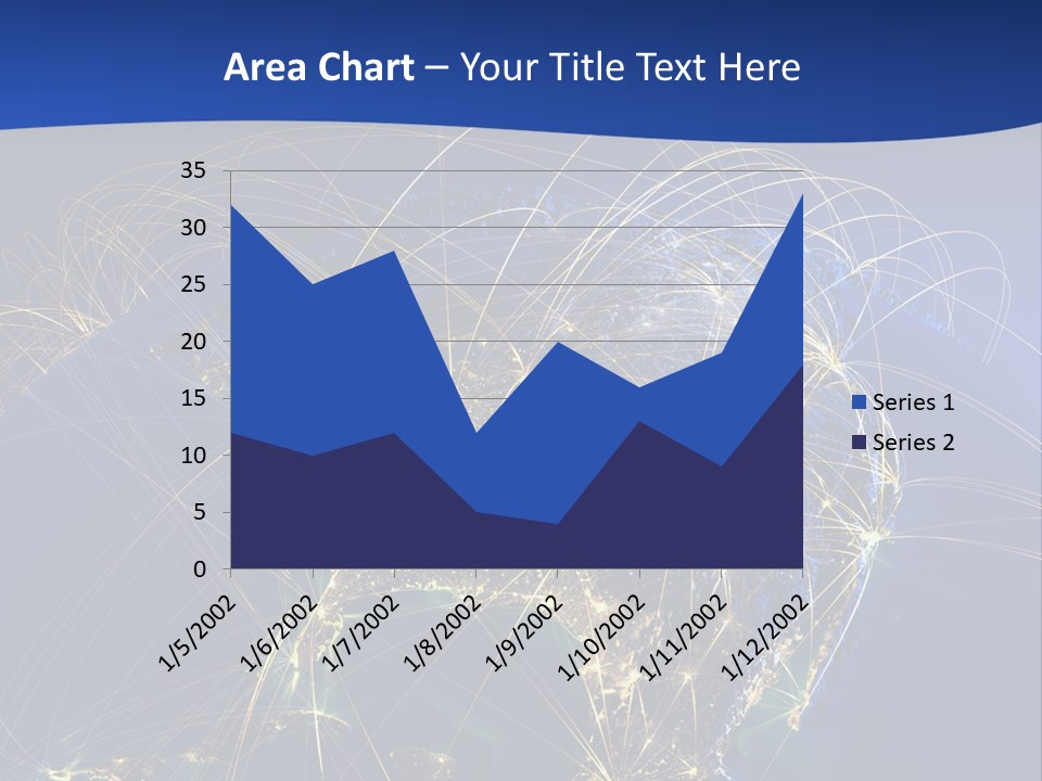 A Map Of The United States With A Blue Background PowerPoint Template