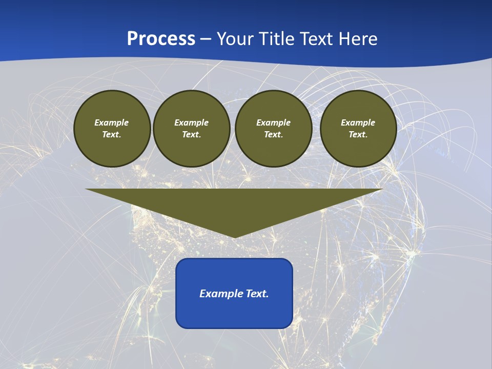A Map Of The United States With A Blue Background PowerPoint Template