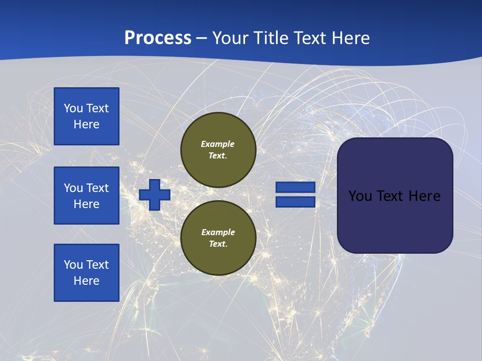 A Map Of The United States With A Blue Background PowerPoint Template
