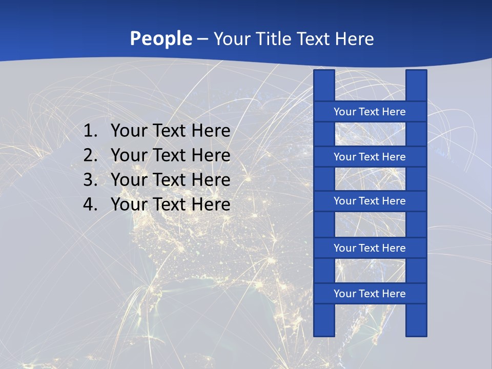 A Map Of The United States With A Blue Background PowerPoint Template