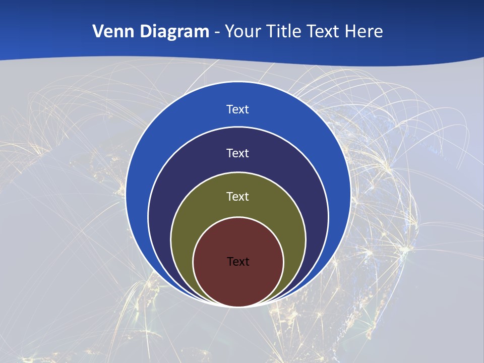 A Map Of The United States With A Blue Background PowerPoint Template
