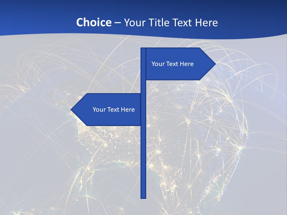 A Map Of The United States With A Blue Background PowerPoint Template