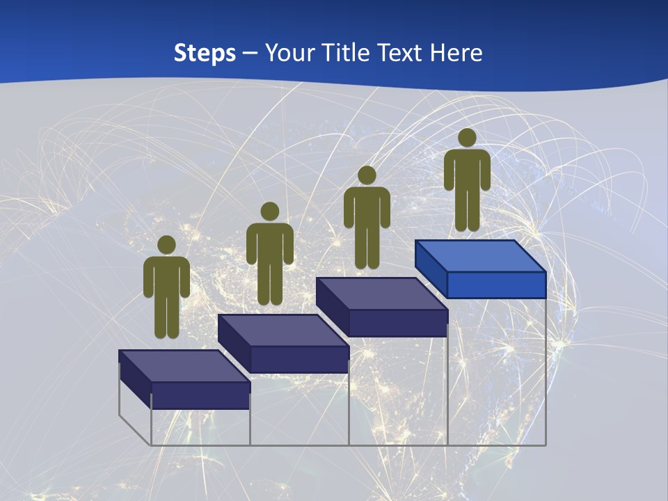 A Map Of The United States With A Blue Background PowerPoint Template