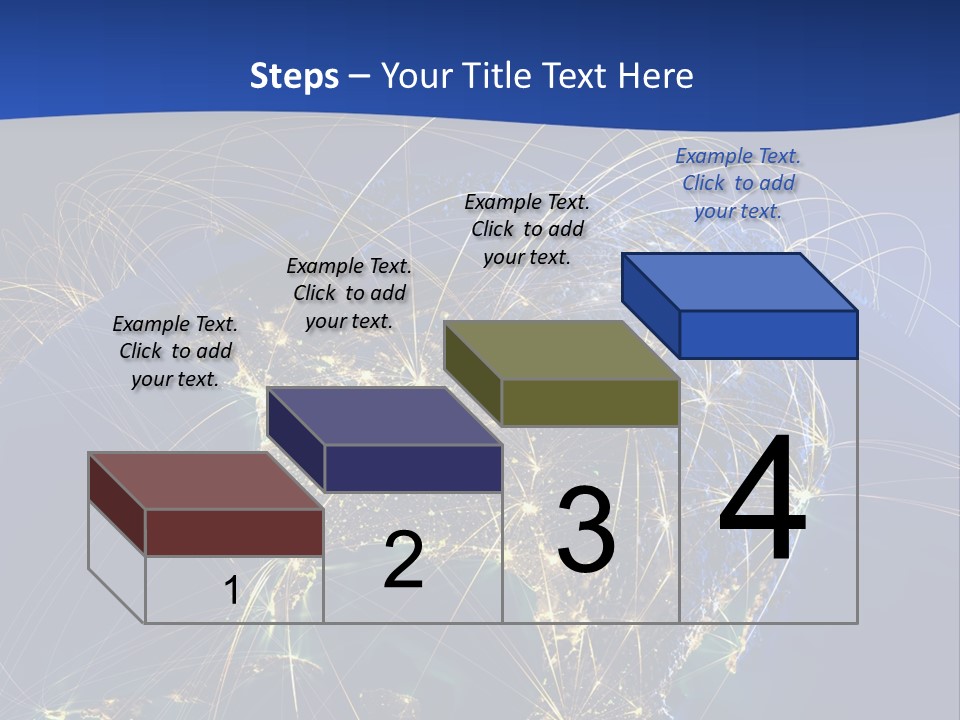 A Map Of The United States With A Blue Background PowerPoint Template