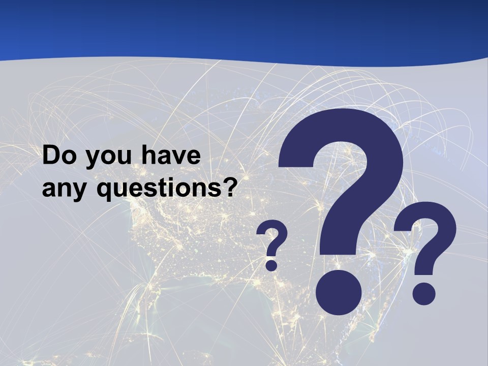 A Map Of The United States With A Blue Background PowerPoint Template