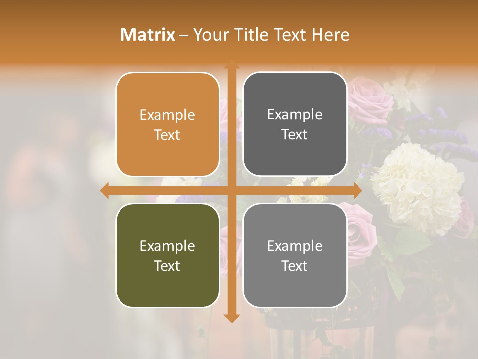 A Vase Filled With Lots Of Purple And White Flowers PowerPoint Template