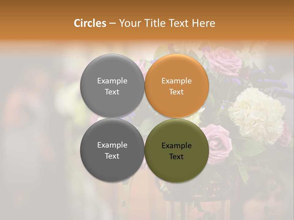 A Vase Filled With Lots Of Purple And White Flowers PowerPoint Template