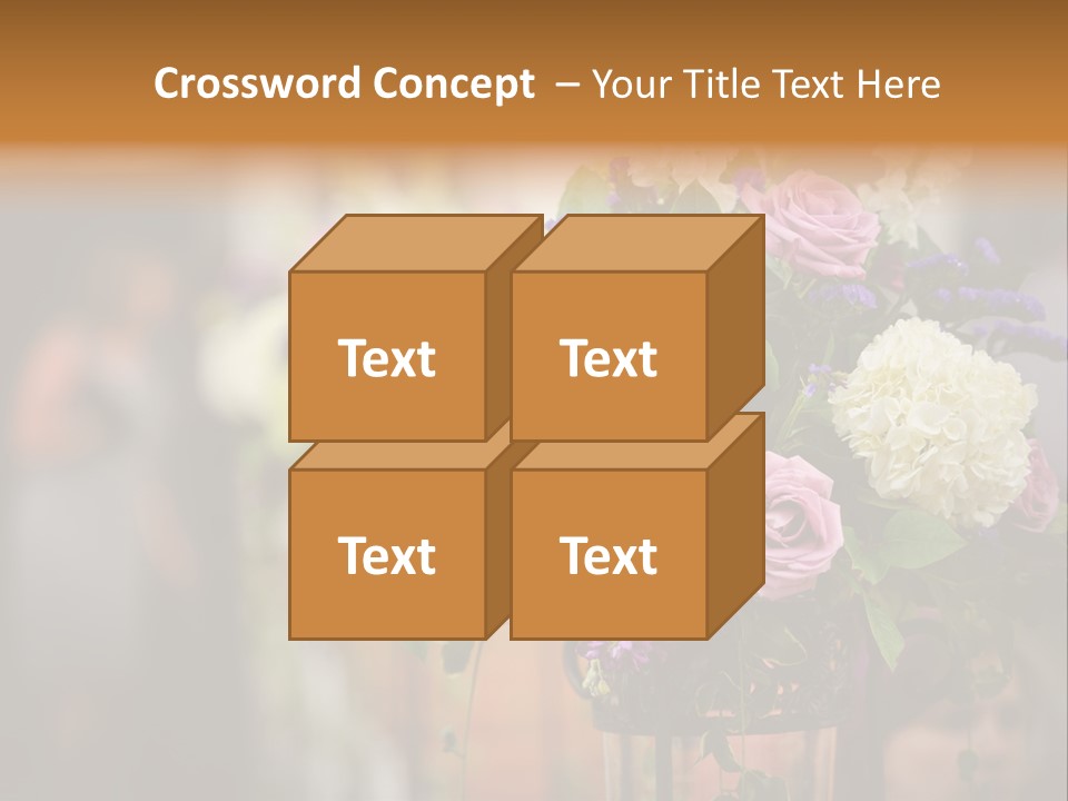 A Vase Filled With Lots Of Purple And White Flowers PowerPoint Template
