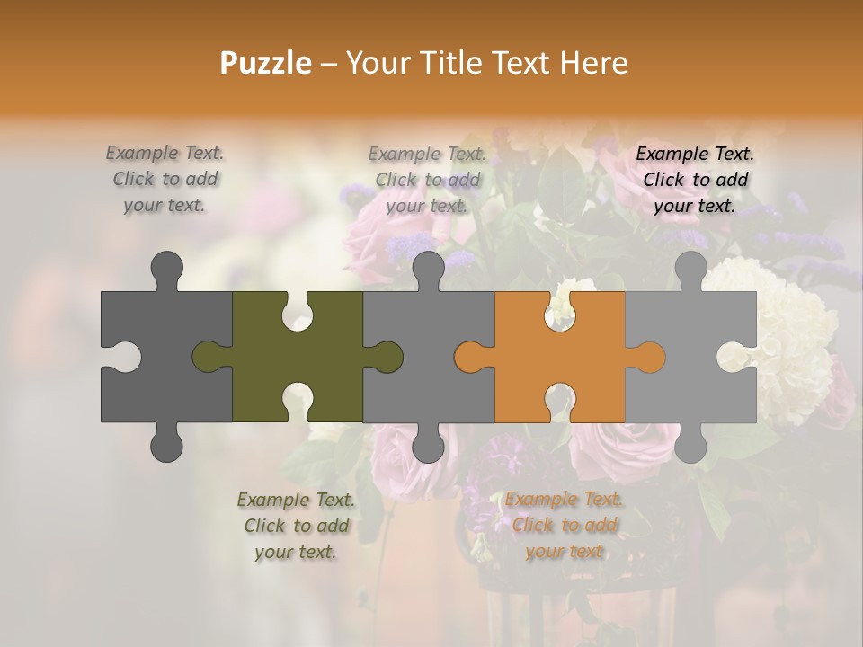 A Vase Filled With Lots Of Purple And White Flowers PowerPoint Template