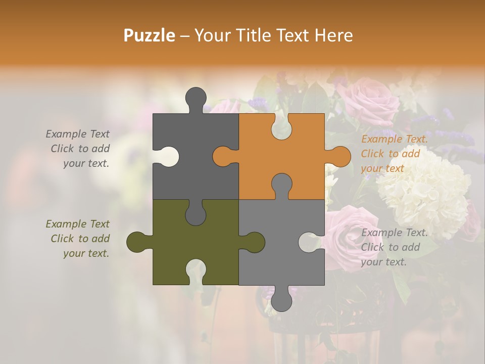 A Vase Filled With Lots Of Purple And White Flowers PowerPoint Template