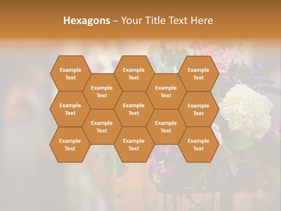 A Vase Filled With Lots Of Purple And White Flowers PowerPoint Template