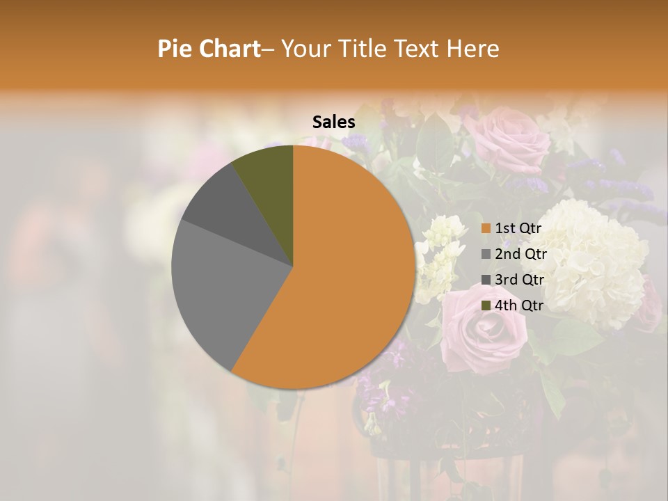 A Vase Filled With Lots Of Purple And White Flowers PowerPoint Template