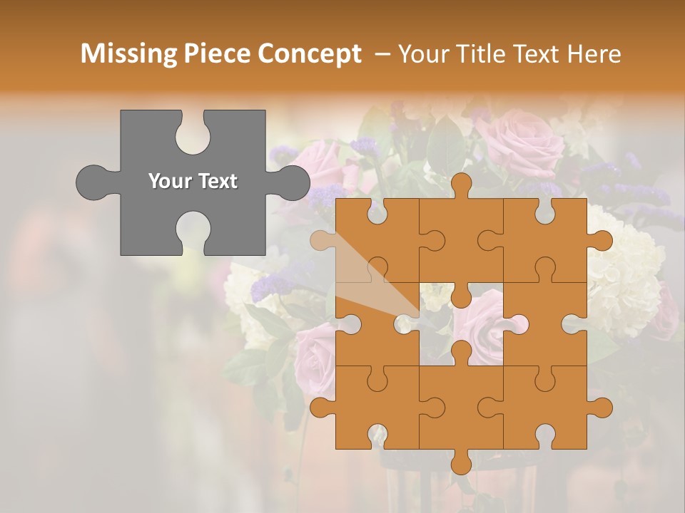 A Vase Filled With Lots Of Purple And White Flowers PowerPoint Template