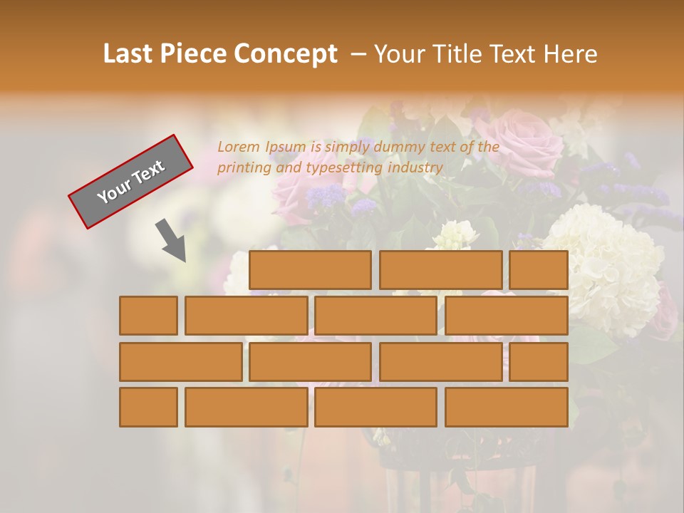 A Vase Filled With Lots Of Purple And White Flowers PowerPoint Template