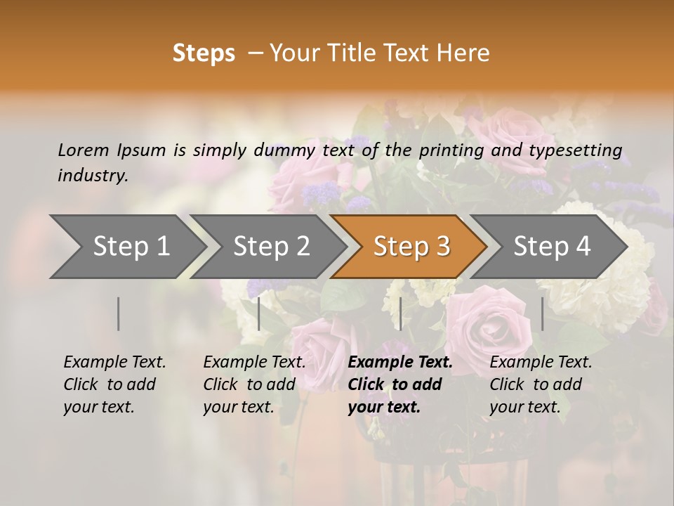 A Vase Filled With Lots Of Purple And White Flowers PowerPoint Template