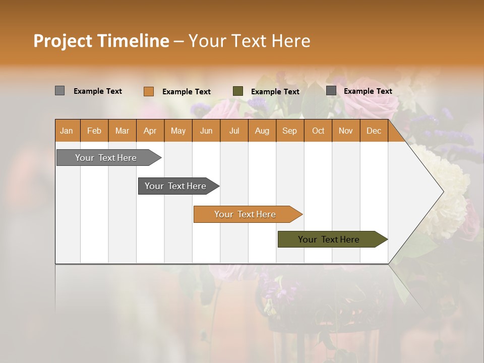 A Vase Filled With Lots Of Purple And White Flowers PowerPoint Template