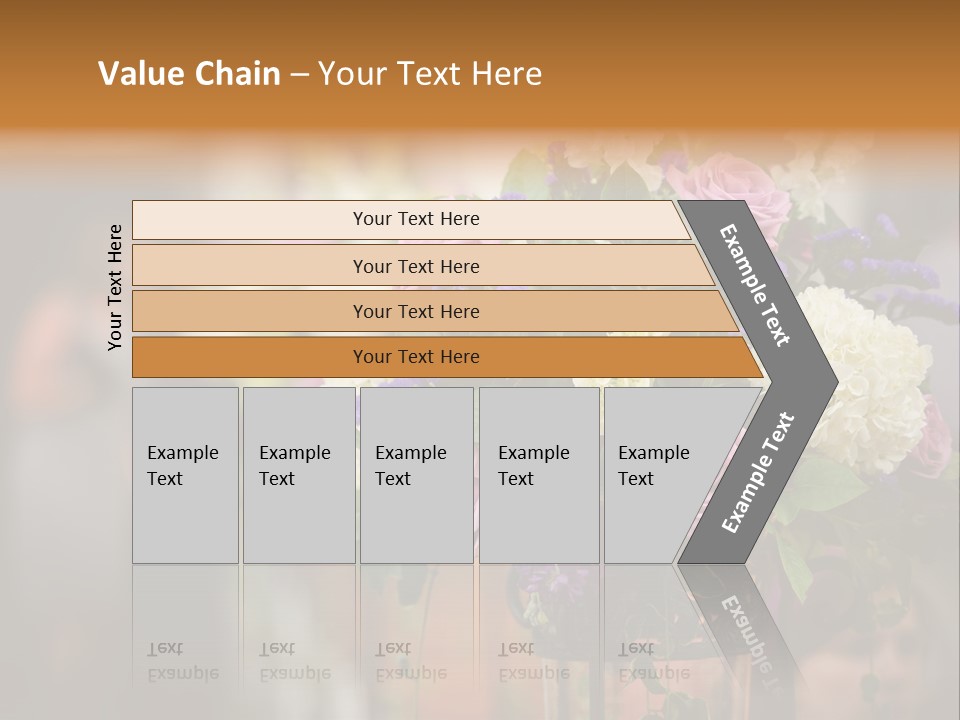 A Vase Filled With Lots Of Purple And White Flowers PowerPoint Template