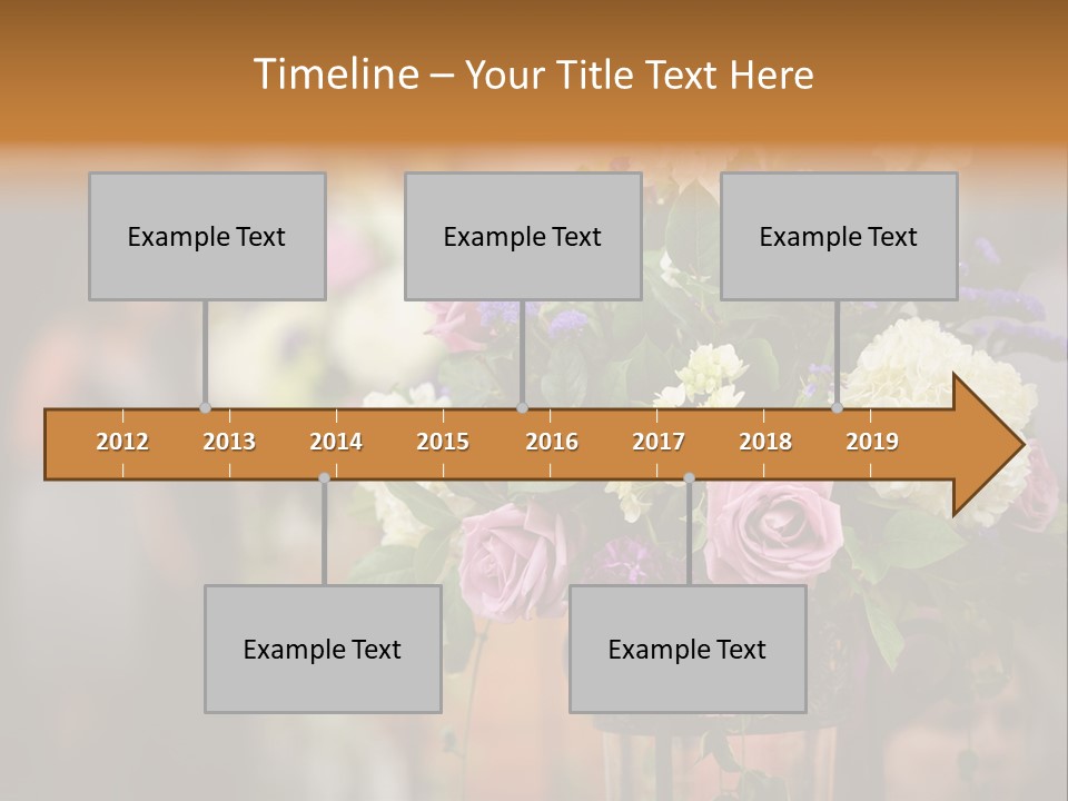 A Vase Filled With Lots Of Purple And White Flowers PowerPoint Template