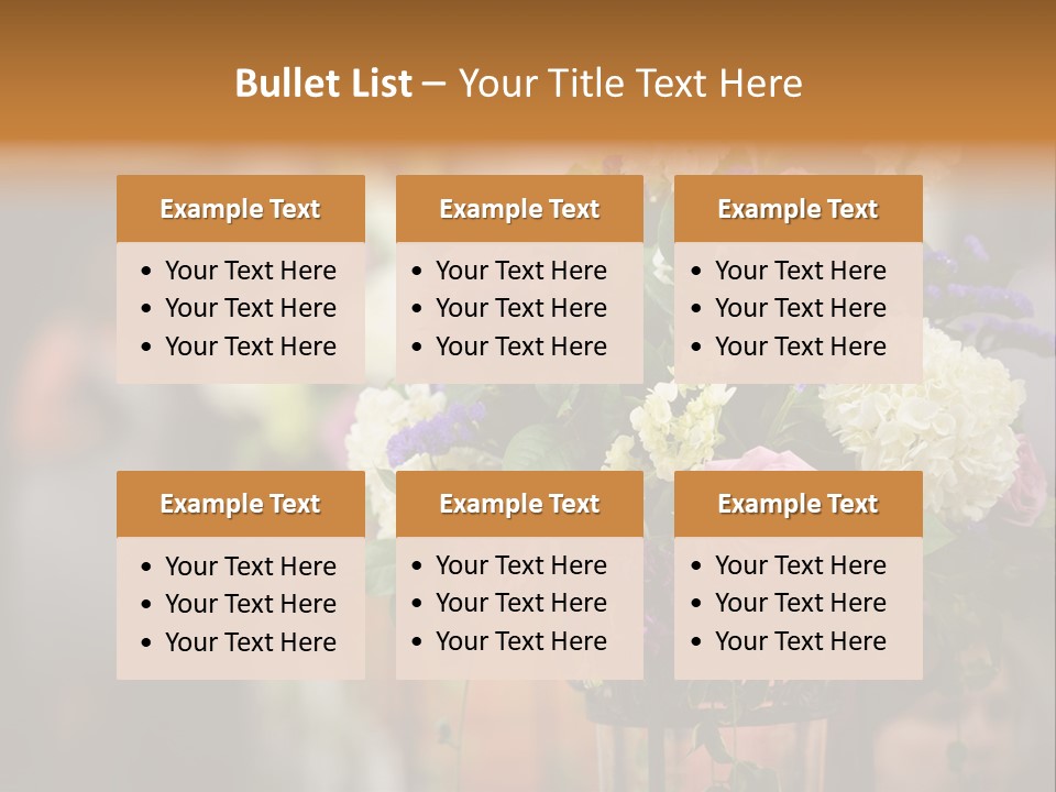 A Vase Filled With Lots Of Purple And White Flowers PowerPoint Template