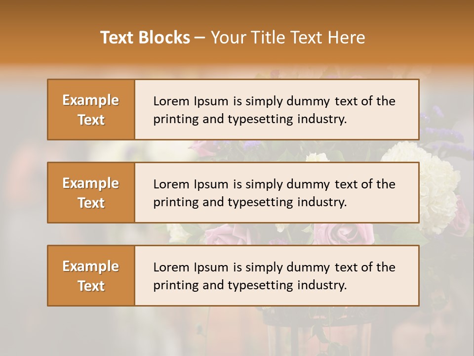 A Vase Filled With Lots Of Purple And White Flowers PowerPoint Template