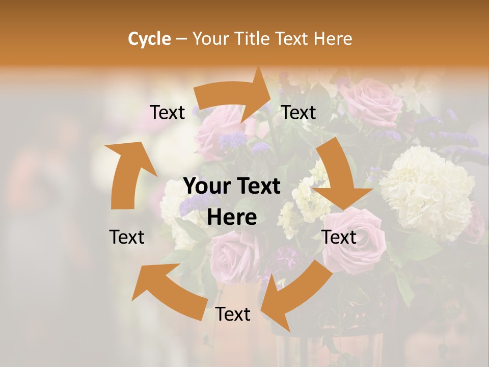 A Vase Filled With Lots Of Purple And White Flowers PowerPoint Template