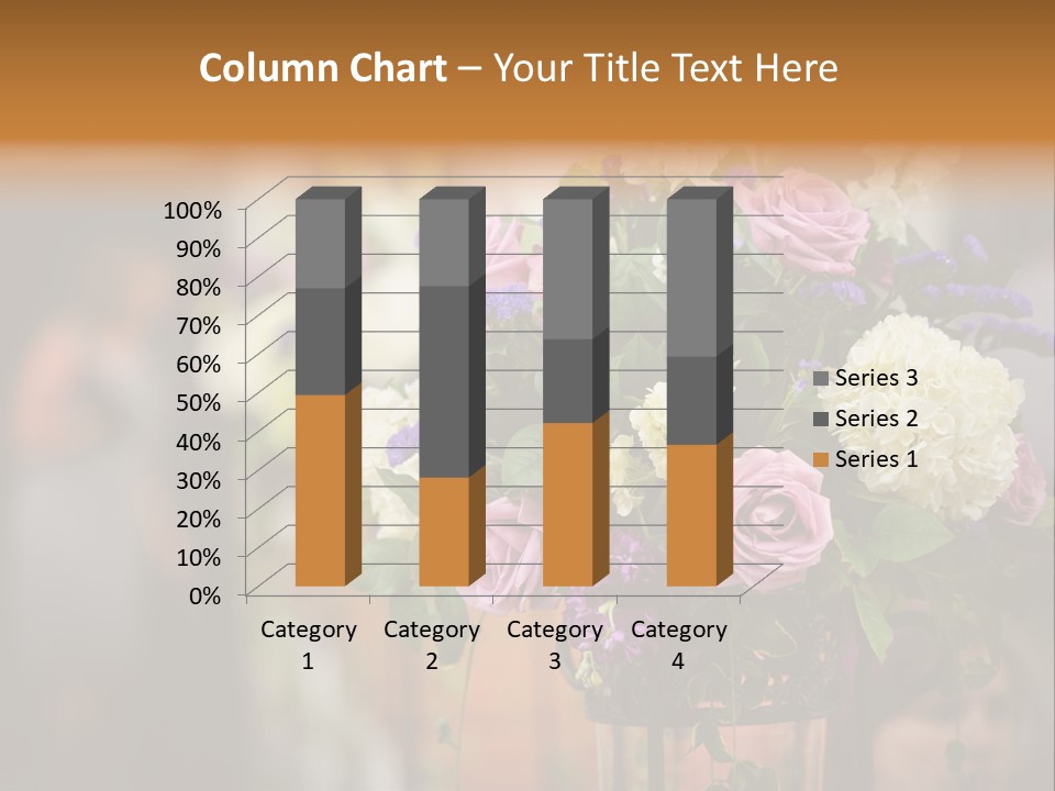 A Vase Filled With Lots Of Purple And White Flowers PowerPoint Template