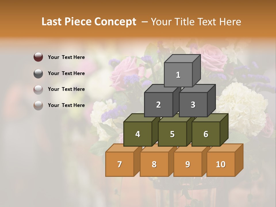 A Vase Filled With Lots Of Purple And White Flowers PowerPoint Template