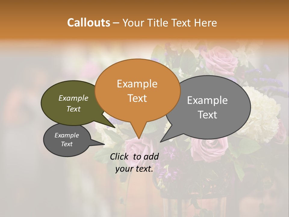 A Vase Filled With Lots Of Purple And White Flowers PowerPoint Template